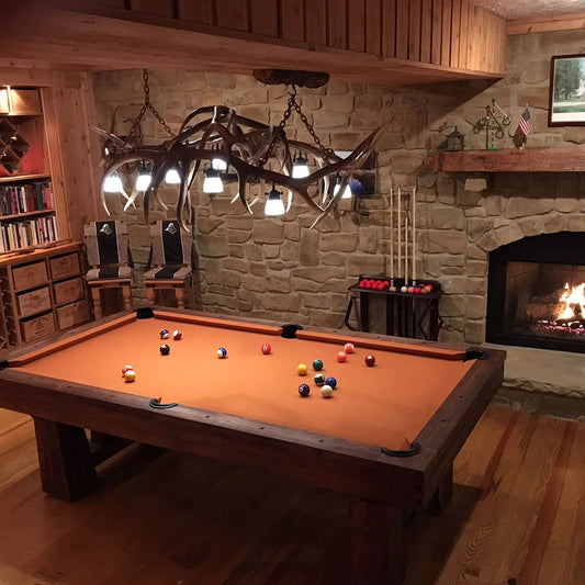 Elk Antler Pool Table / Bar Light / Long Table Chandelier