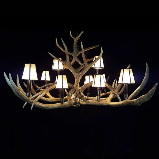 Mule Deer Chandelier – 10 Light – Elongated