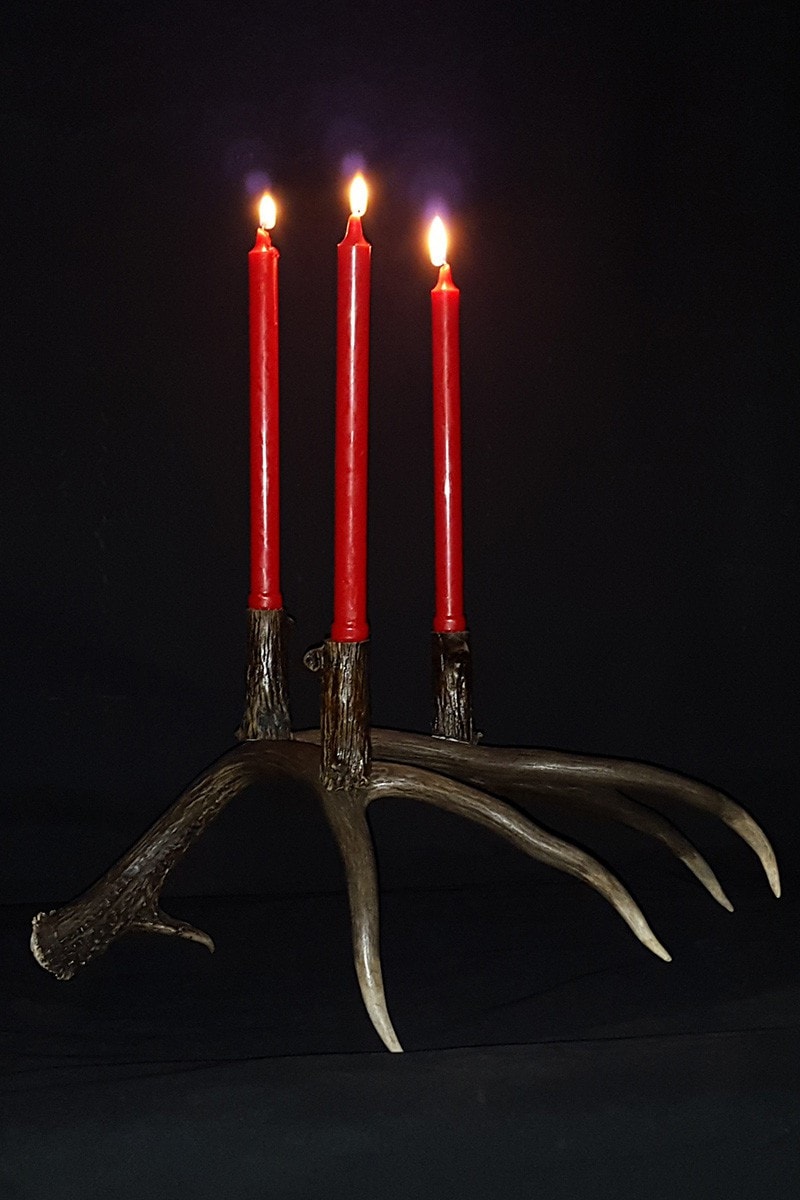 Deer Antler Candle Holder - Rocky Mountain Antler Works