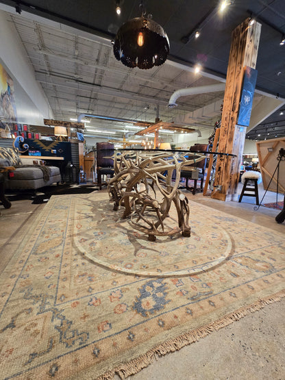 Amazing elk antler dining room table