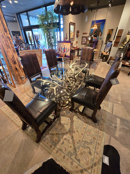 Amazing elk antler dining room table