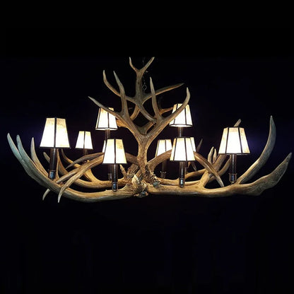 Mule Deer Chandelier – 10 Light – Elongated