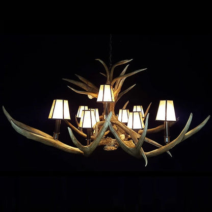 Mule Deer Chandelier – 10 Light – Elongated