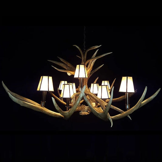 Mule Deer Chandelier – 10 Light – Elongated