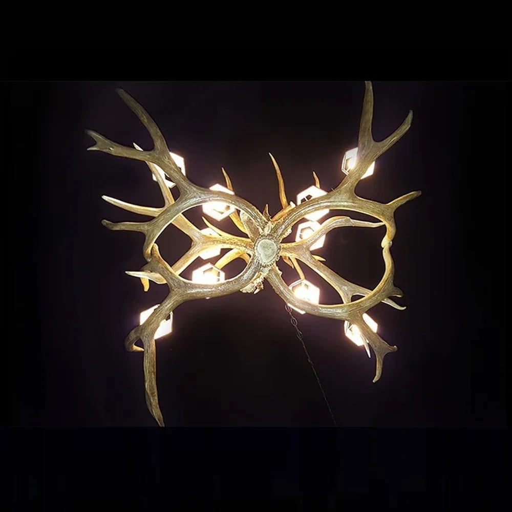 Mule Deer Chandelier – 10 Light – Elongated