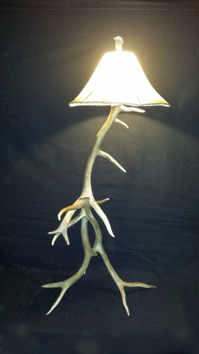 Elk Antler Floor Lamp – 3 Antler - Rocky Mountain Antler Works