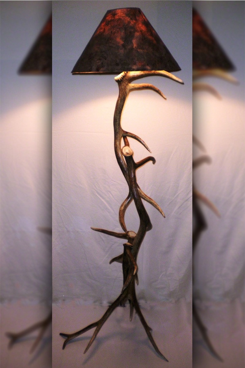 Elk Antler Floor Lamp – 4 Antler - Rocky Mountain Antler Works