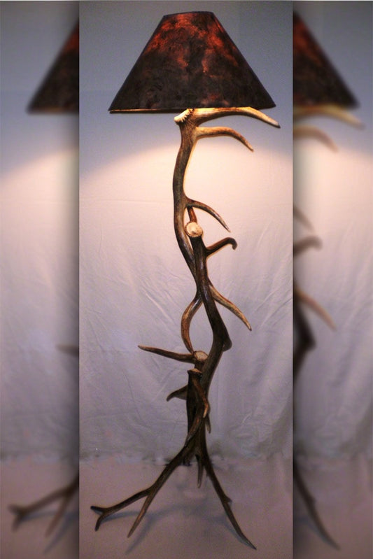 Elk Antler Floor Lamp – 4 Antler - Rocky Mountain Antler Works