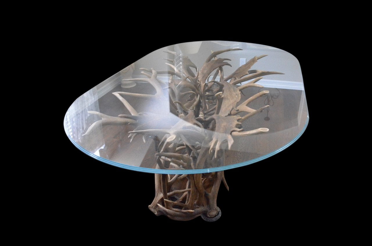 Amazing elk/fallow deer antler dining room table - Rocky Mountain Antler Works