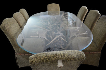 Amazing elk/fallow deer antler dining room table - Rocky Mountain Antler Works