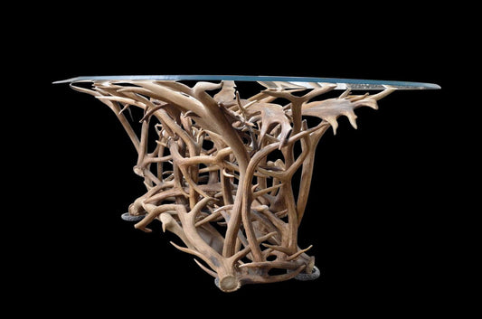 Amazing elk/fallow deer antler dining room table - Rocky Mountain Antler Works