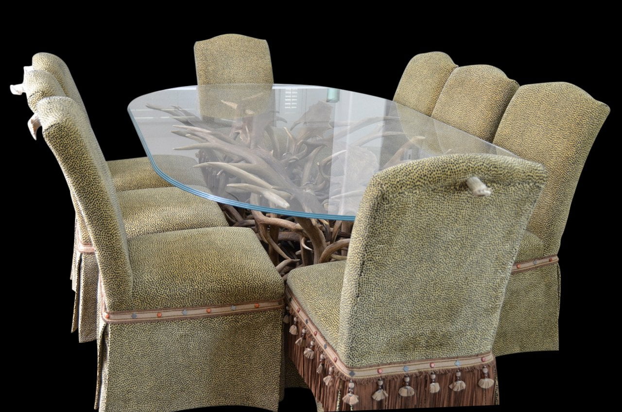 Amazing elk/fallow deer antler dining room table - Rocky Mountain Antler Works