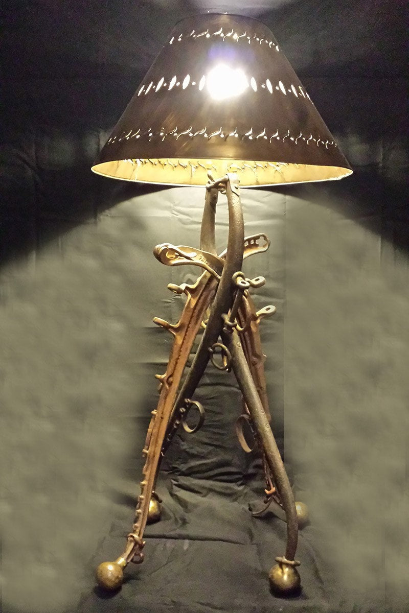 “The Rancher” Antique Horse Collar Lamp - Rocky Mountain Antler Works