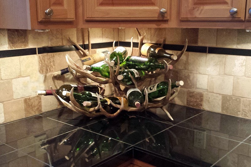 Double Decker – Mule Deer Wine Rack – 10+ Bottle - Rocky Mountain Antler Works